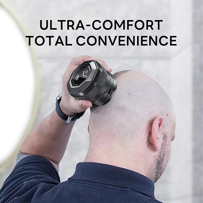 Head Shavers for Bald Men, 6D Magnetic Floating Blades, Smooth Shave in 3 Minutes, USB-C Rechargeable, 180min Runtime, Wet & Dry, Easy Clean, Anti-Slip Design(A6-Plus)