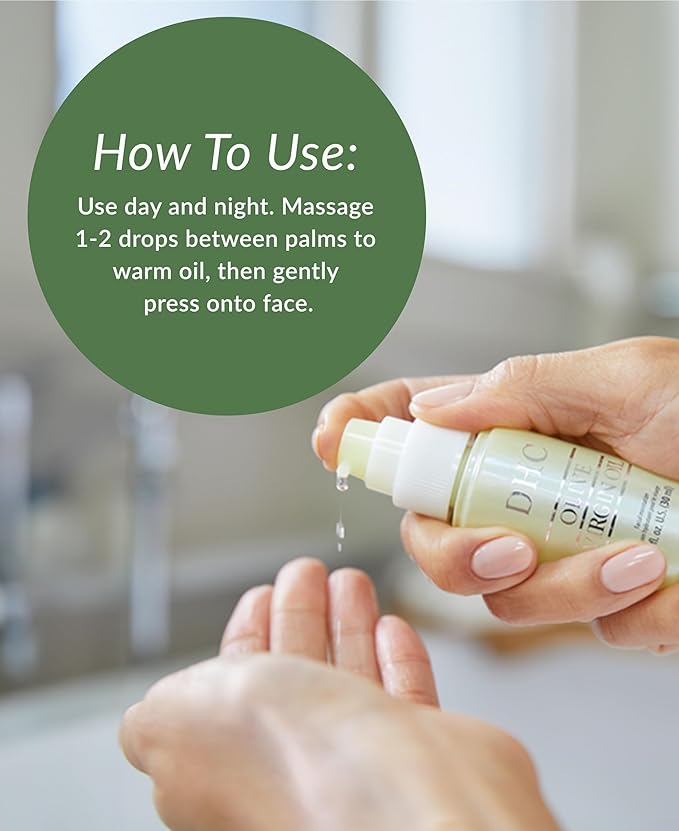 DHC Olive Virgin Oil and Olive Virgin Oil Mini, Facial Moisturizer, Hydrating, Nourishing, Lightweight, Fragrance and Colorant Free, All Skin Types, 1 fl. oz. and 0.16 fl. oz.