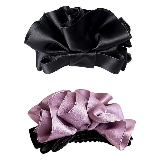 Banana Hair Clip for Women Girl Accessories Flower no Crease Thin Curly Fine Long Claw Clips Decorations Ponytail non Slip Flower Hair Clips