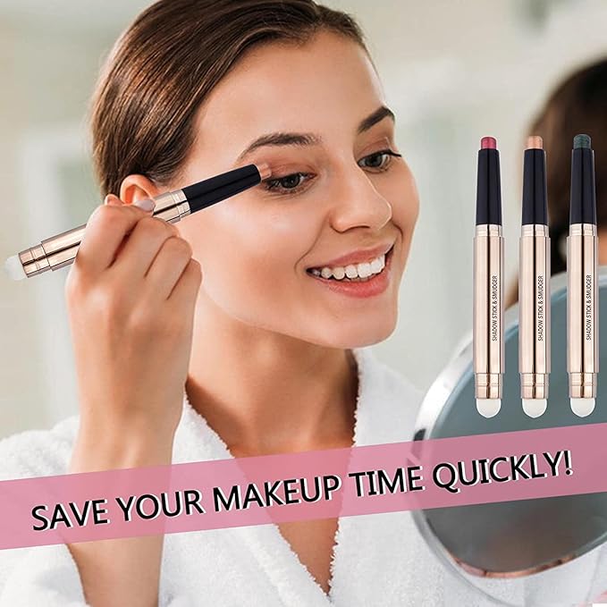 Pink Eyeshadow Stick Cream Smooth Shimmer glitter eyeliner pencil hot light matte palette Eye shadow Pencil Hypoallergenic Waterproof Long Lasting Highlighter Stick Multi-Dimensional eyes Look 13#