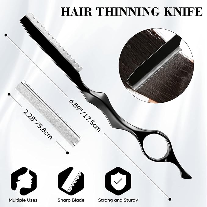 Hair Cutting Scissors Professional 6.89 inch Barber Scissors Multifunctional Salon Thinning Scissors Straight Shears Tools for Mother Father Friends' Christmas Gift