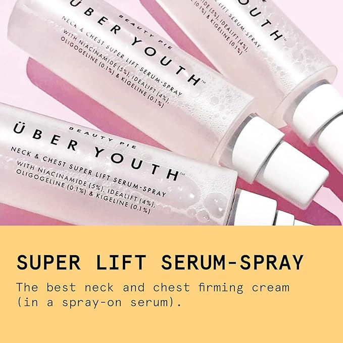 Beauty Pie Über Youth Neck & Chest Super Lift Serum-Spray – Anti-Aging, Firming & Hydrating Treatment for Smooth, Youthful Skin