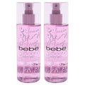 Bebe Sheer Body Mist - Body Spray for Women - Sensual and Flirtatious Women's Fragrance with Citrus Cocktail, Pink Peony, and Sandalwood Notes - 8.4 oz Pack of 2