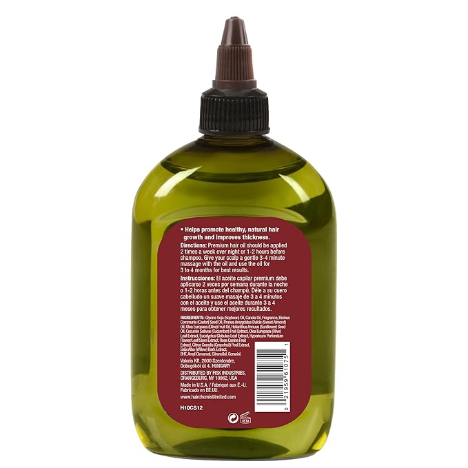 Hair Chemist Pro-Growth Natural Castor Hair Oil, Large 12 oz. - Strengthening & Growth Stimulator for Hair Growth