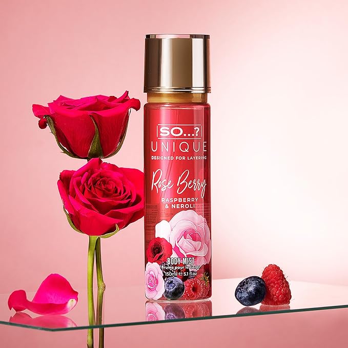 So...? Unique Body Mist - Rose Berry for Women - 5.1 oz Body Mist - Pack of 3