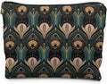 Witch Bags: Cosmetic Toiletry Bag - Vintage 1920s Gothic Bats and Flowers Aesthetic, Great for Women's Gothic Gifts or Halloween Gifts