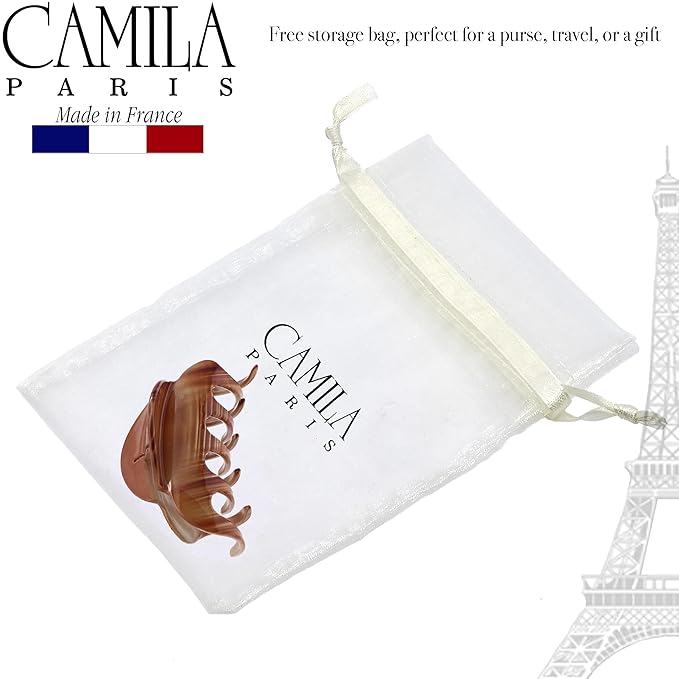 Camila Paris CP3216 French Hair Clip for Women for Thick Hair for Long Curly Wavy Hair, Large, Girls Hair Claw Clips Jaw Styling Hair Accessories for Women, Strong Hold No Slip Grip, Made in France