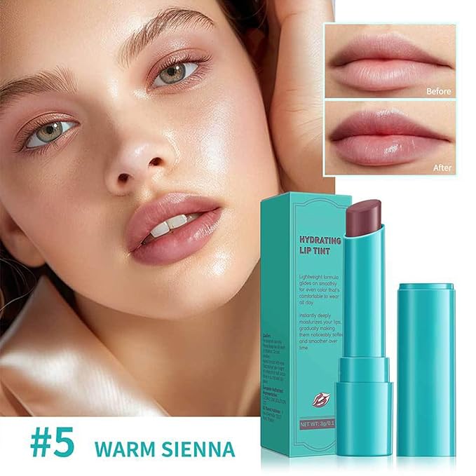 3PCS Hydrating Lip Tint Lipstick Set,Long-Lasting Matte Finish Moisturizing Tinted Balm,Natural Ingredients Strong Moisturizing Lipstick,Waterproof Lip Gloss Non-Stick Cup Lip Tint Stain(SET B)