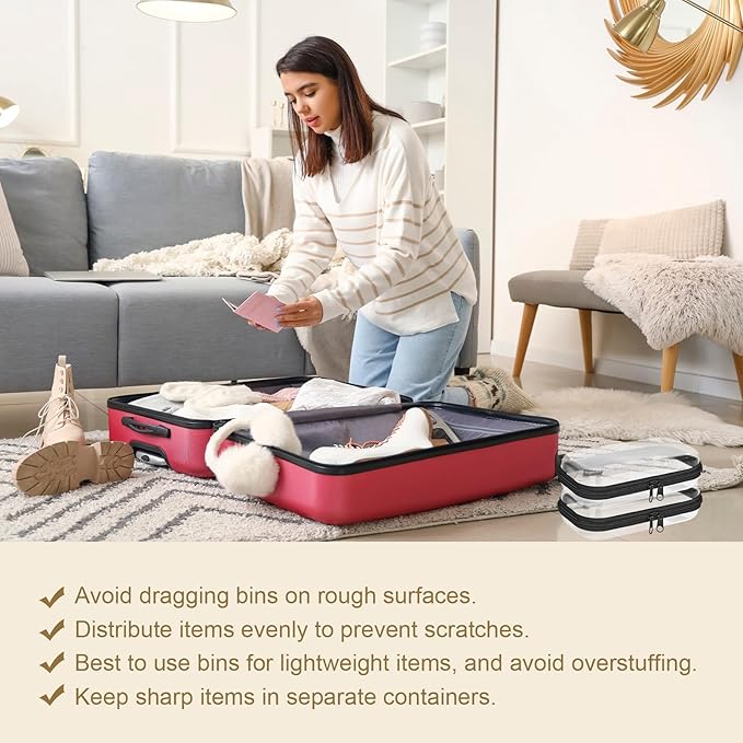 2PCS Zippered Hard Pouch Double,Portable Waterproof Cosmetic Bag with Zipper,DIY Storage Organizer Bins,Hard Plastic Case,Clear Zipper Bags for Organizing,Pencil Case