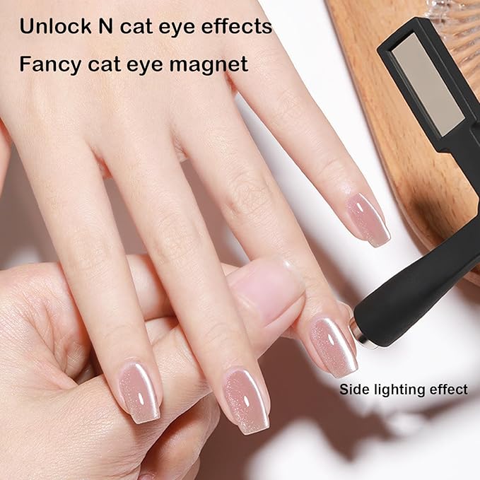 5 in 1 Nail Magnets for Gel Polish Tools 3D Magnet Wand Nail Art Magnet Stick Tool Nail Design Tools Nail Art Accessories DIY Home Salon Women s Christmas Gifts pink