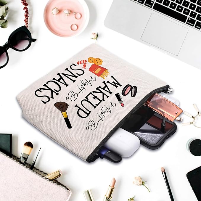 Snack Bags, Emergency Food Bag Packing Cubes for Women Trip Gifts Favors Travel Bag Essentials, Emergency Snacks Bag Makeup Cosmetic Bag Pouch