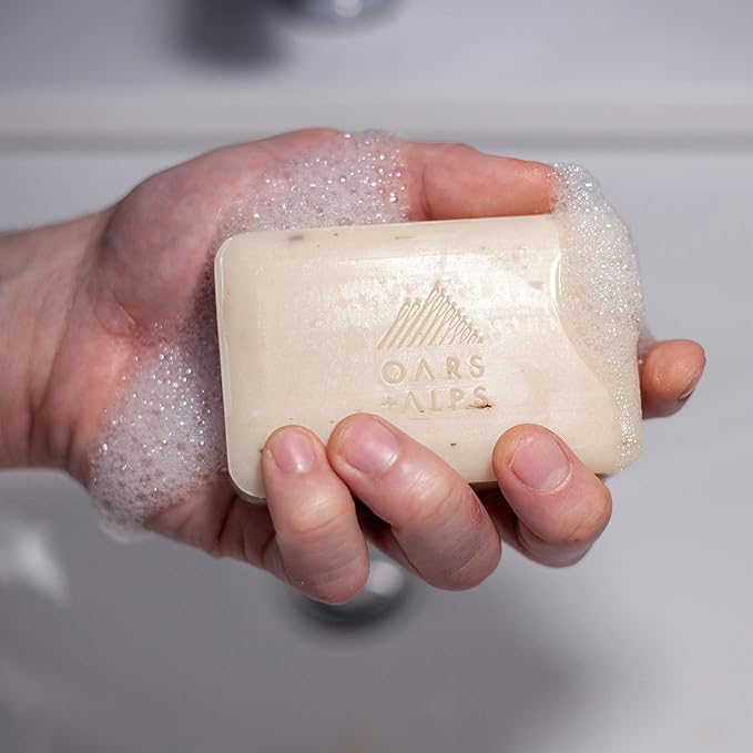 Oars + Alps Moisturizing Men's Bar Soap, Dermatologist Tested and Made with Clean Ingredients, Travel Size, 6 Pack, 6 Oz Each