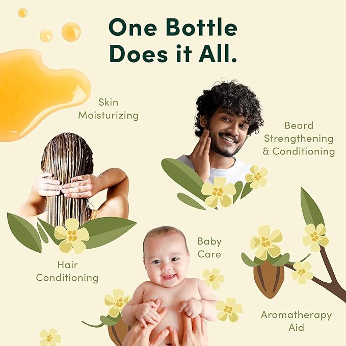 HobaCare Natural Jojoba Oil Bulk - 100% Pure Unrefined Carrier Oil for Skincare, Hair, Face, Beard, Scalp Massage, Bath - Hexane-Free, Long Shelf Life (64 oz Half Gallon)