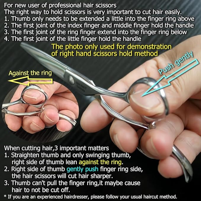 Hair Cutting Scissors Sharp to Cut Hair Cutting Shears Professional Haircut 6 Inch 440c for hairdresser or home use KINSARO for Hairdresser Barber or Home Use