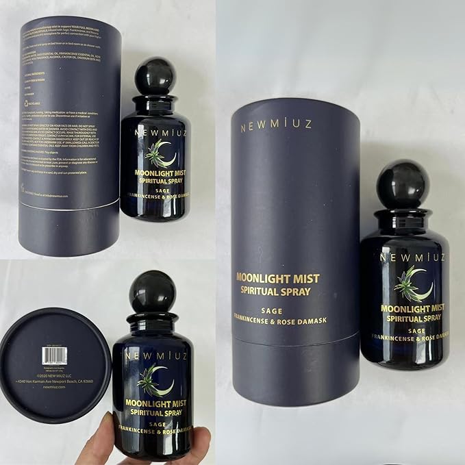Clearing Sage Smudge Spray Mist Spiritual Aromatherapy for Stress Relief Success Prosperity Frankincense Rose Natural Essential Oils Destress Gift