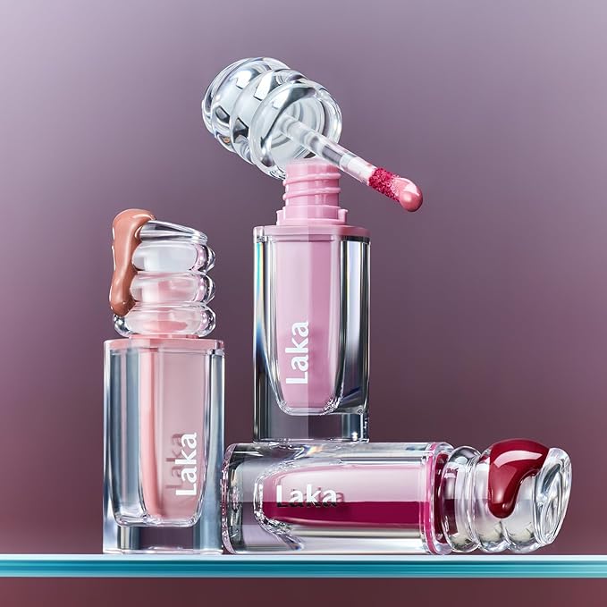 Laka Maxi Glayer Tint 3.8g/0.13oz., Glass Layer of Gloss, Ultra Glow & Vivid Layerable Pigments, High Shine Lip Oil, K-Beauty (#610 Dash)
