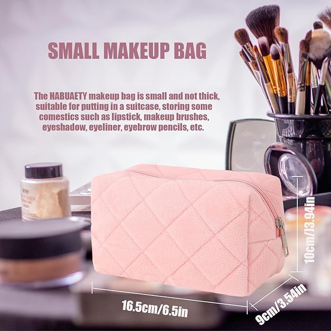 Makeup Bag Small Cosmetic Bags for Purse Women Girls Y2k Checkered Simple Make Up Pouch