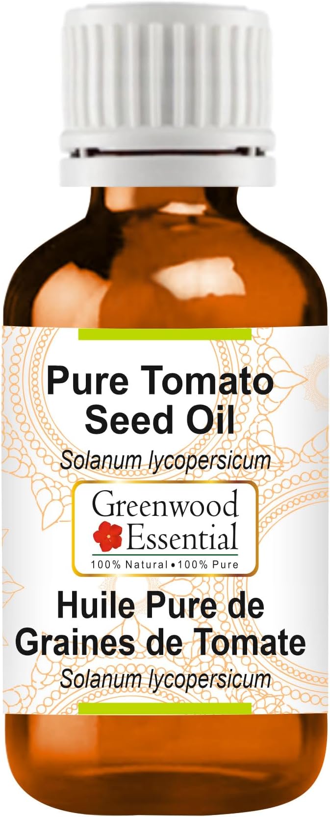 Greenwood Essential Tomato Seed Oil (Solanum lycopersicum) | Cold Pressed | Natural | Undiluted | For Diluting Essential Oils | For Skin & Massage | Men & Women | 15ml (0.50 oz)