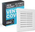 Repa Market 4 x 4 Inch White Square Air Vent Cover by RepaMarket