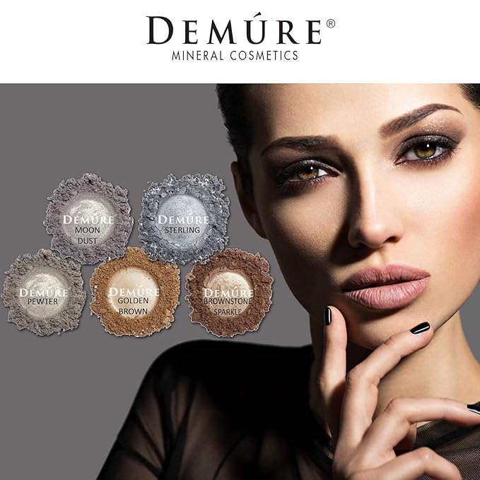 Demure Mineral Make Up (Golden Brown) Eye Shadow, Shimmer Eyeshadow, Loose Powder, Glitter Eyeshadow, Eye Makeup, Professional Makeup