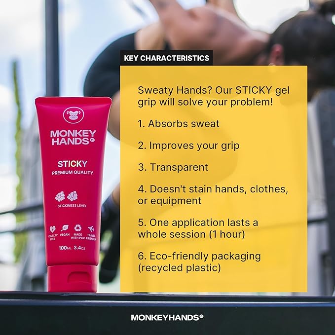 MONKEY HANDS MonkeyHands Gel Grip Pole Dance, Calisthenics, Rings, Parkour, Gymnastics, Padel, Tennis and More - High Performance - Skin Friendly, Vegan