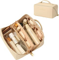 Travel Makeup Bag Toiletry Bag for Women Large Cosmetic Travel Bag Makeup Storage Box Skincare Organizer Vanity Organizer Bag Multi-Function Makeup Organizer with Compartments Travel essentials