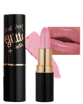 Metallic Glitter Lipstick Matte Long Lasting Nude Pink Lip Gloss for Women,Shimmer Diamond Sparkling Shiny Lip Stick Waterproof Lipgloss Lipstick,High Pigmented Tinted Red Lipstain Lipcolor Makeup-01