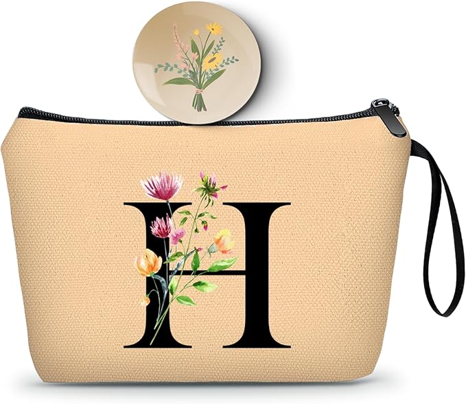 Birthday Inspirational Bridesmaid Proposal Team Small Gifts for Women Mom Aunt Teacher Sister Coworkers Makeup Cosmetic Bag Travel with Mirror Mothers Day Christmas Graduation H