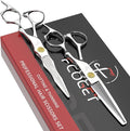 Professional Barber Hair Scissors Thinning Shears Kit - 6.8" HIGH-END Extremely Sharp Haircut Scissors Hairdressing Texturizing Hair Cutting Shears Set 440C Stainless Steel for Salon Home Stylists