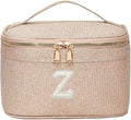 EURYNOME Makeup Bag with Custom Letter Z, Water-Resistant Travel Organizer Pouch, (8.3x5.1x5.1 Inch) Cosmetic Case for Women