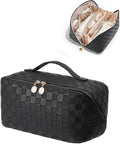 EACHY Travel Makeup Bag,Large Capacity Cosmetic Bags for Women,Waterproof Portable Pouch Open Flat Toiletry Bag Pattern Makeup Bag