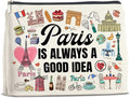 Pairs Travel Gifts Makeup Bag Pairs Gifts for Women Friend Traveler Cosmetic Bag Pairs Lover Gift Paris Is Always a Good Idea Zipper Makeup Pouch