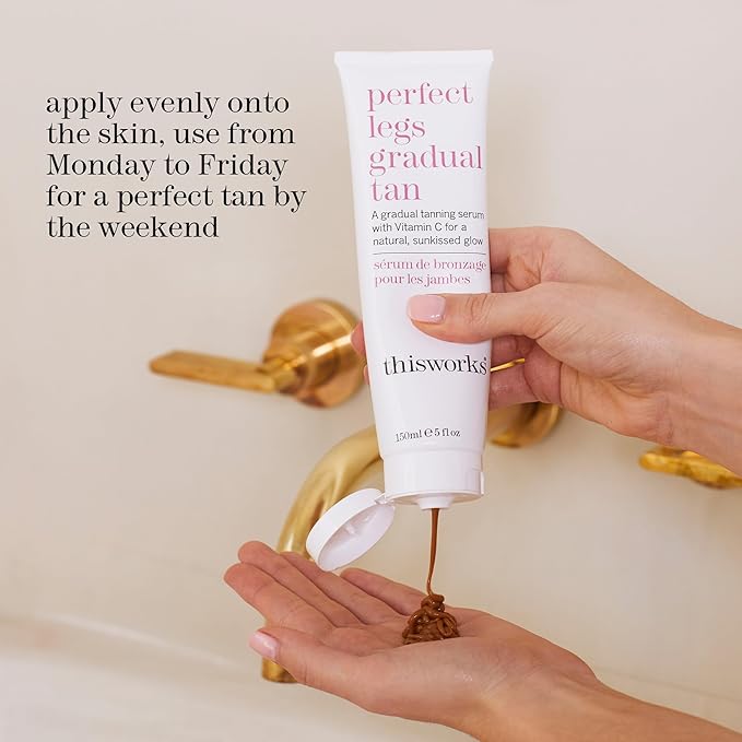 This Works Perfect Legs Gradual Tan, Self Tanner with Vitamin E & Shea Butter, 150ml