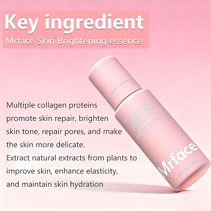 MRFACE Polypeptide and Ganoderma Lucidum Essence Water, Anti-Aging Facial Serum, Skin Repair Moisturizer with Enhanced Elasticity, 3.38 fl oz