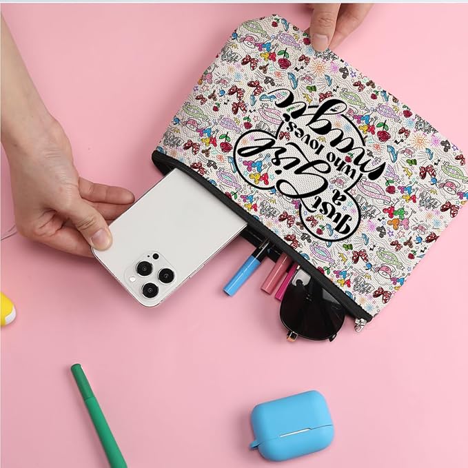 Cute Mouse Cartoon Movies Mouse Themed Gifts Magic Makeup Bag Graduation Nurse Mothers Day Birthday Animal Lovers Gifts for Girls Women Movie Gifts for Cartoon Lovers Best Friend Daughter Cosmetic Bag