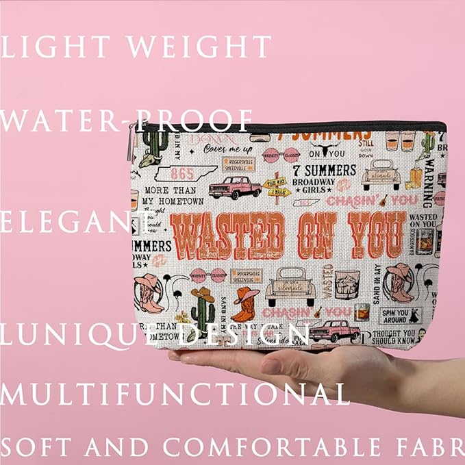 Western Makeup Bag Western Gifts for Women Western Stuff Cowgirl Gifts Country Gifts Retro Cosmetic Bag Zipper Pouch for Mothers Day Graduation Birthday-13
