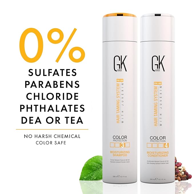 GK HAIR Color Protection Moisturizing Shampoo and Conditioner with Argan Hair Oil Combo free from Paraben and Sulfae for Damaged Frizzy Oily and Dry Hairs
