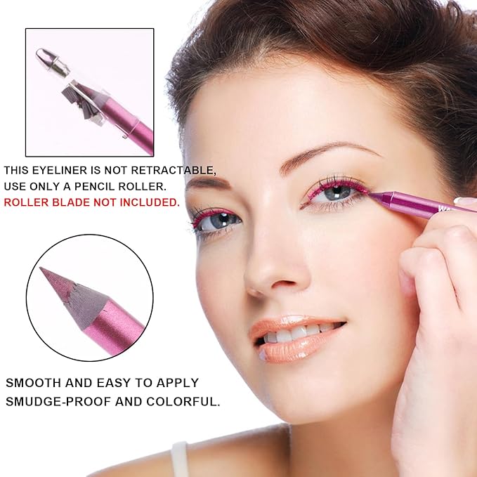 3 Colorful Eyeliner Pen Set, Eye Shadow Pencil, Pearl Eyeliner Kit Metallic Glitter Colored Eye liner for Women Eye&Lip Liner Professional Waterproof Eye Makeup (3PCS B)