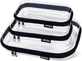 Clear Zipper Pouches for Organizer, Waterproof Hard Clear Zipper Case, Hard Plastic Pouch with Zippered