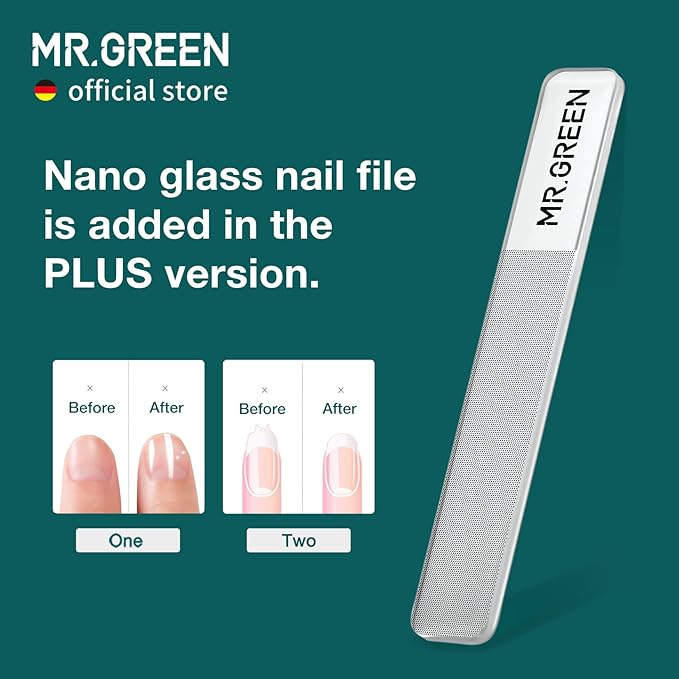 MR.GREEN Nail Clippers Wide Jaw Opening Stainless Steel Fingernail Clipper Thick Hard Toenail Cutter Manicure Scissors Tools (Nail Clipper (Large)+Nail File)