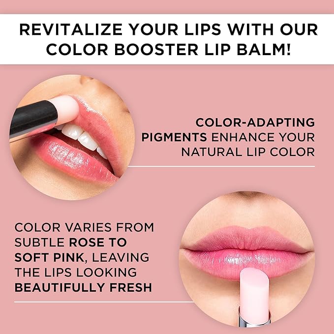 ARTDECO Color Booster Lip Balm in boosting pink - nourishing lip balm with color-adapting pigments - lip plumper with spearmint flavor - prevents dryness & chapping - lip care with kernel oil - 0.1 Oz