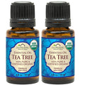 US Organic 100% Pure Tea Tree Essential Oil, Steam Distilled, USDA Certified Organic, for Hair, Skin, Scalp, Foot, Toenails, and More. Sourced from South Africa, Undiluted, Non-GMO (15 ml, 2 Pack)