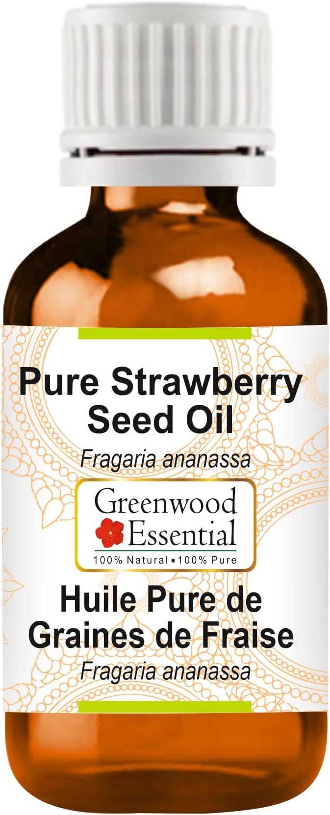 Greenwood Essential Pure Strawberry Seed oil (Fragaria ananassa) Natural Therapeutic Grade 5ml (0.16 oz)