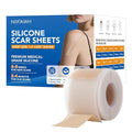 Silicone Scar Sheets, Silicone Scar Tape(1.6"x 200" Roll-5M) - Reusable, Soft & Medical Grade Adhesive Tape for Old & New Scars, C-Section, Surgery, Keloid & Acne Scars