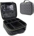 Travel Makeup Bag Makeup Cosmetic Train Case Organizer Portable Storage Bag with Adjustable Dividers for Cosmetics Makeup Brushes Toiletry Jewelry Heart Pattern