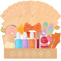 Orange Collagen Gel Overnight Mask Skin Care for Women, 55 Pcs Self-Care Spa Bath & Body Care Basket Gift Set, Face Sheet Mask, Under Eye Patches, Face Serum, Bath Bomb, Christmas, Mother Day, Dad