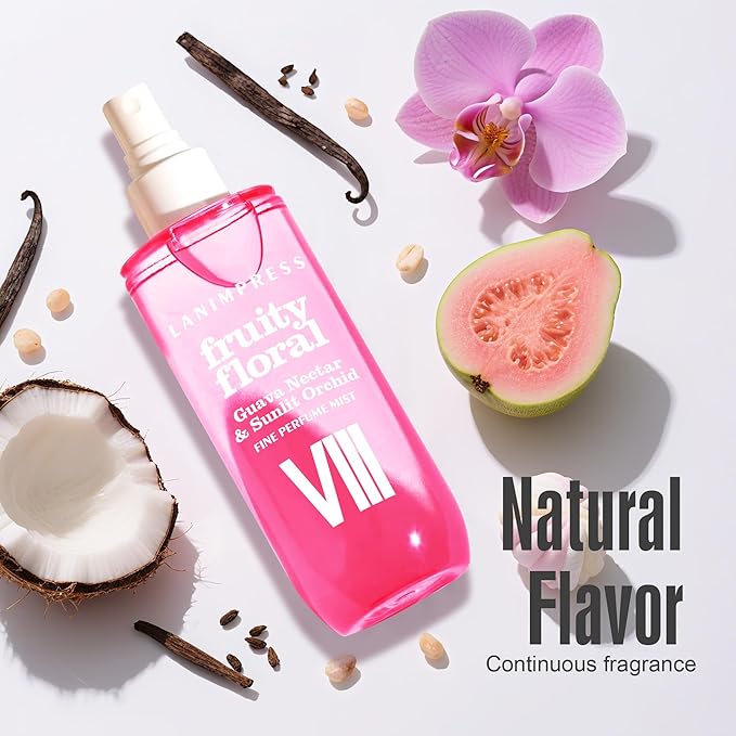 Perfume - No.8，Body Spray For Women（Eau De Perfum） Hair & Body Fragrance Mist，fruity aroma Vanilla Tune（Guava Nectar +Orchid +Vanilla） Perfumes For Women（3 fl oz）