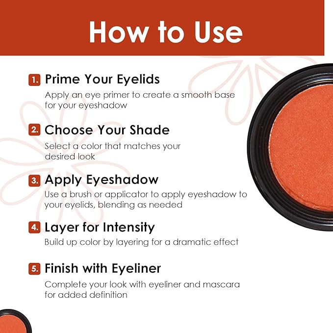 Vera Moore Eyeshadow, Highly Pigmented Eyeshades and Textures, Provide Bold and Lasting Looks, Suitable for Any Event, Easily Blendable Eye Makeup in Multiple Shades. (Spice)