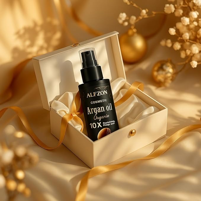 𝐏𝐫𝐞𝐦𝐢𝐮𝐦 Moroccan Argan Oil 100% Pure USDA Organic Hair Treatment, Cold Pressed For Dry, Damaged, Curly & Frizzy Hair, Skin, Face, Body & Beard Natural Anti Aging for Women & Men, Large 3.38 oz