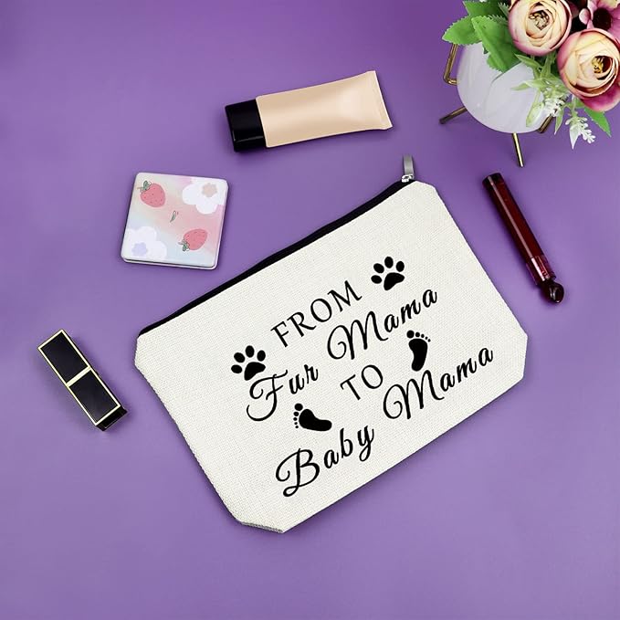 Sazuwu New Mom Gifts for Women After Birth Makeup Travel Bag Cosmetic Organizers Mom to Be Pregnancy Announcement Baby Reveal Gift for Mother New Mommy Mothers Day Present
